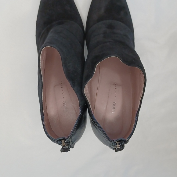 Hugo Boss Black Suede Platform Ankle Booties - Picture 8 of 9